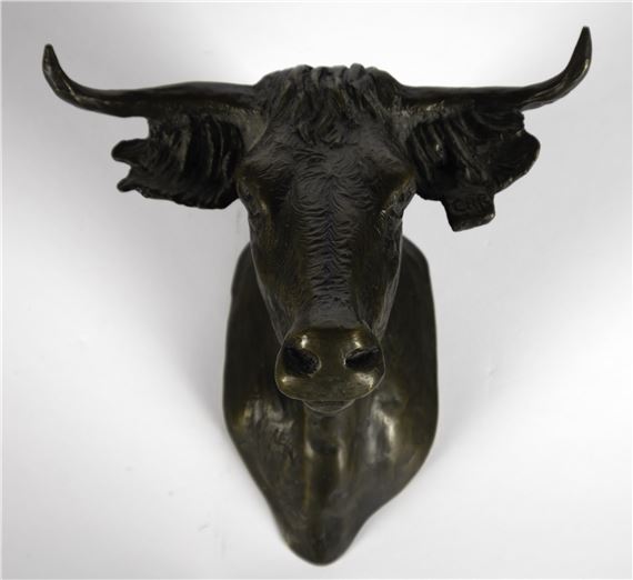 Mignery Herb | Herb Mignery (1937- ), Charlie Russell Rider Steer Head ...