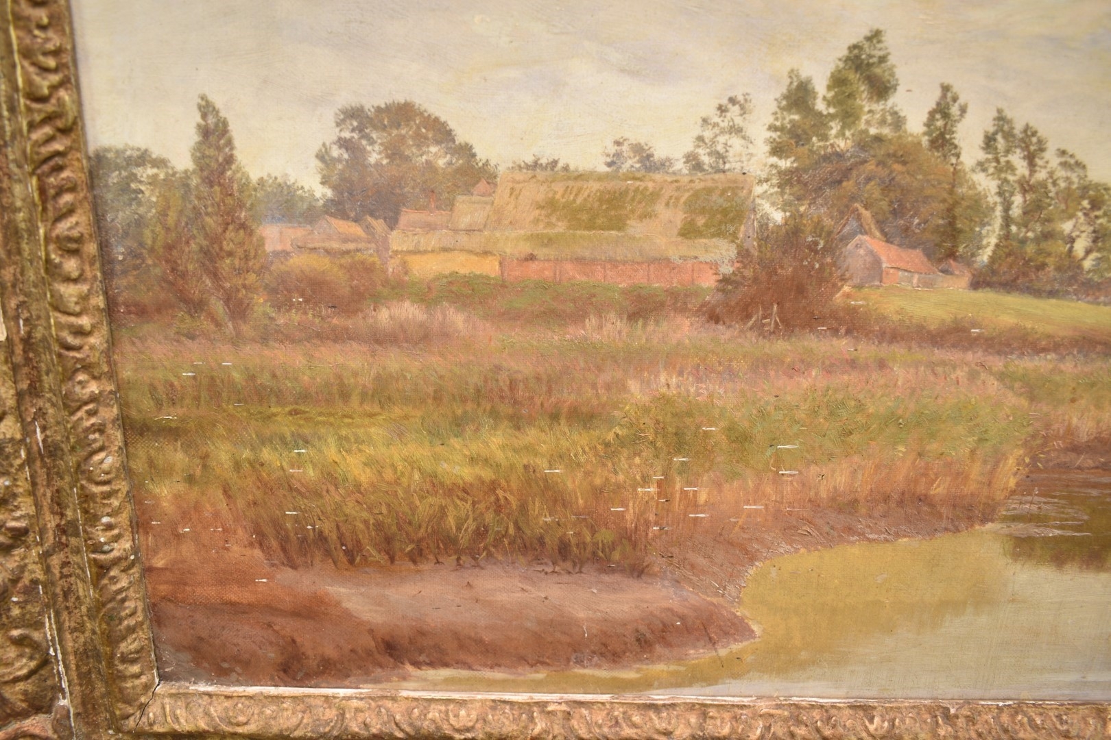 George Thomas Rope | Barns across Watermeadows | MutualArt