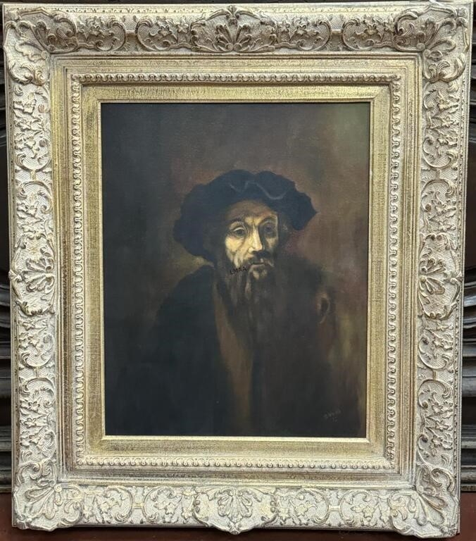 OIL ON CANVAS PAINTING IN THE REMBRANDT STYLE - Rembrandt van Rijn