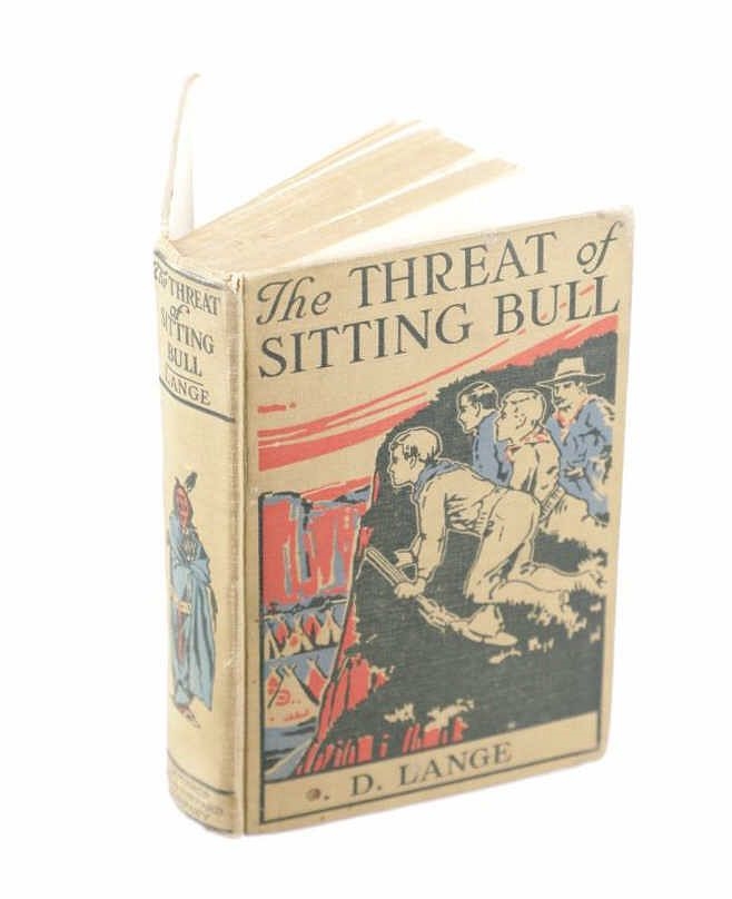 Artwork by Charles E. Meister, The Threat of Sitting Bull, Made of tan cloth bound