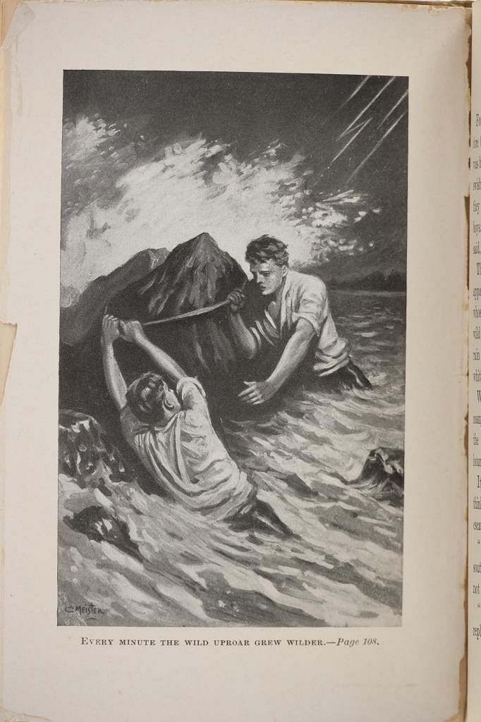 Artwork by Charles E. Meister, The Threat of Sitting Bull, Made of tan cloth bound