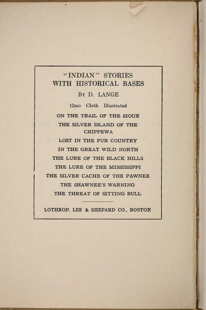 Artwork by Charles E. Meister, The Threat of Sitting Bull, Made of tan cloth bound