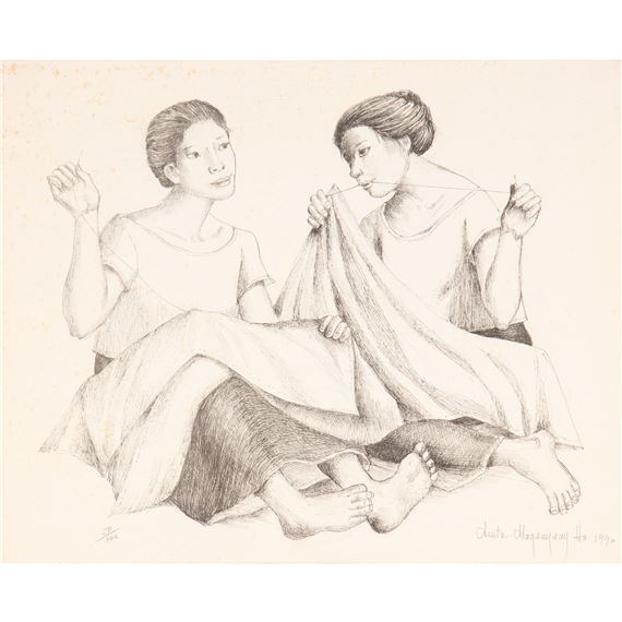 Untitled (Sewing Ladies by Anita Magsaysay-Ho, 1990