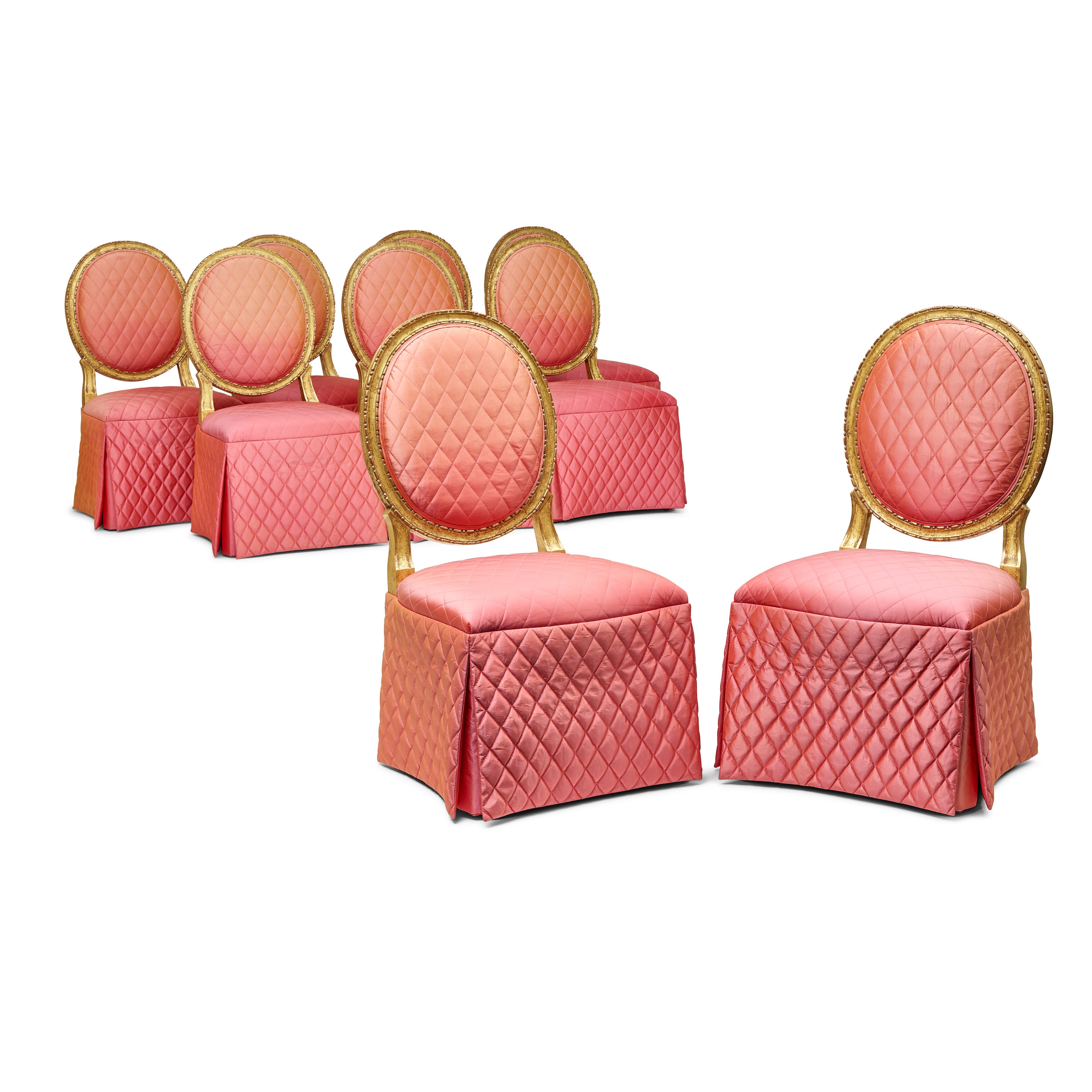 Erika Brunson | A SET OF NINE ERIKA BRUNSON DESIGNED GILTWOOD DINING ...