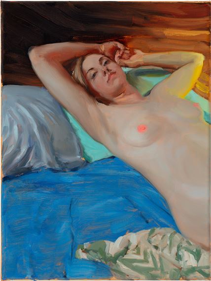 My place beside her in bed by Jenna Gribbon, Painted in 2019