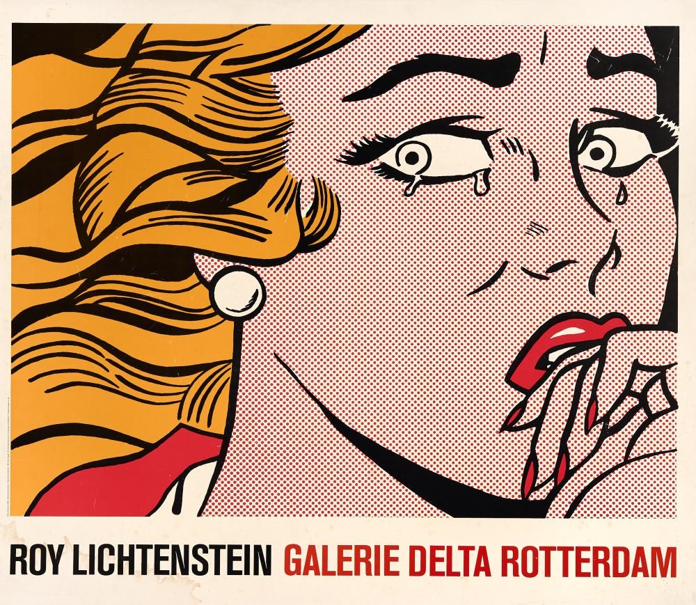 Crying Girl: Exhibition Poster Galerie Delta Rotterdam - Roy Lichtenstein