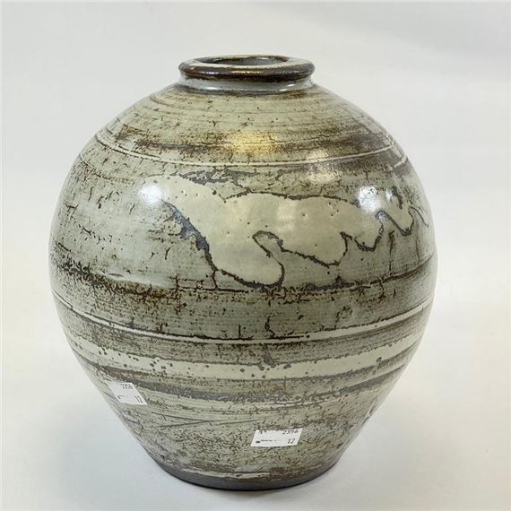 Bernard Howell Leach | Bernard Leach Stoneware Vase Impressed