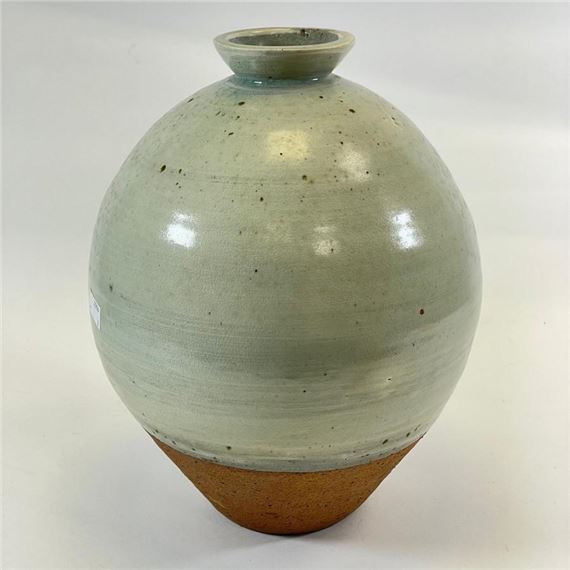 Bernard Howell Leach | Large Bernard Leach Stoneware Vase Tenmoku