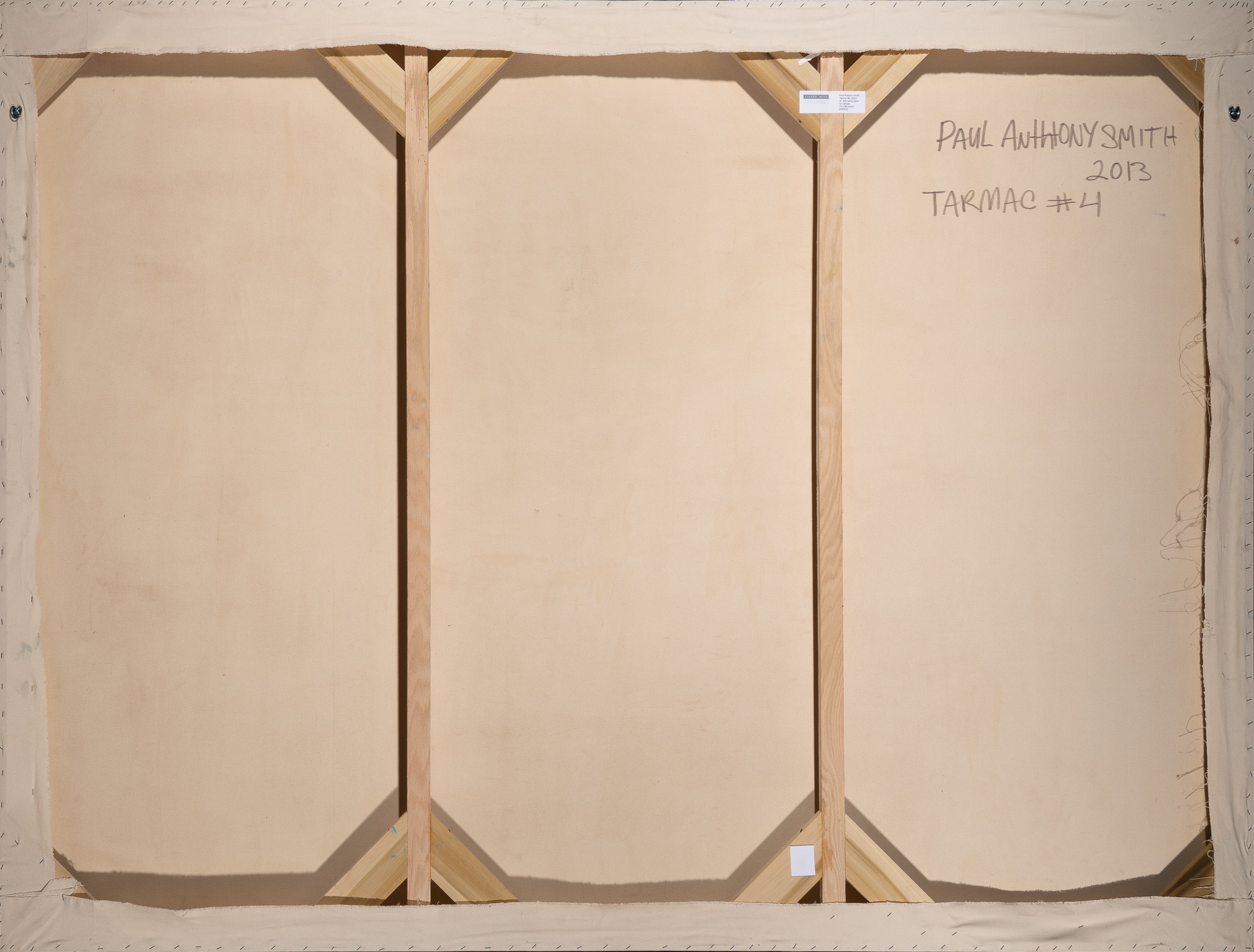 Artwork by Paul Anthony Smith, Tarmac #4, 2013, Made of Oil and spray paint on canvas