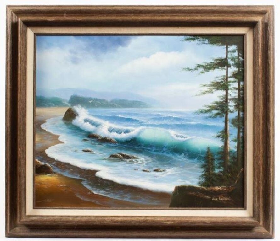 June Nelson | Seascape Cove Painting by June Nelson | MutualArt