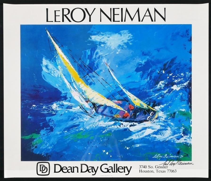 LEROY NEIMAN SIGNED SAILING POSTER - LeRoy Neiman