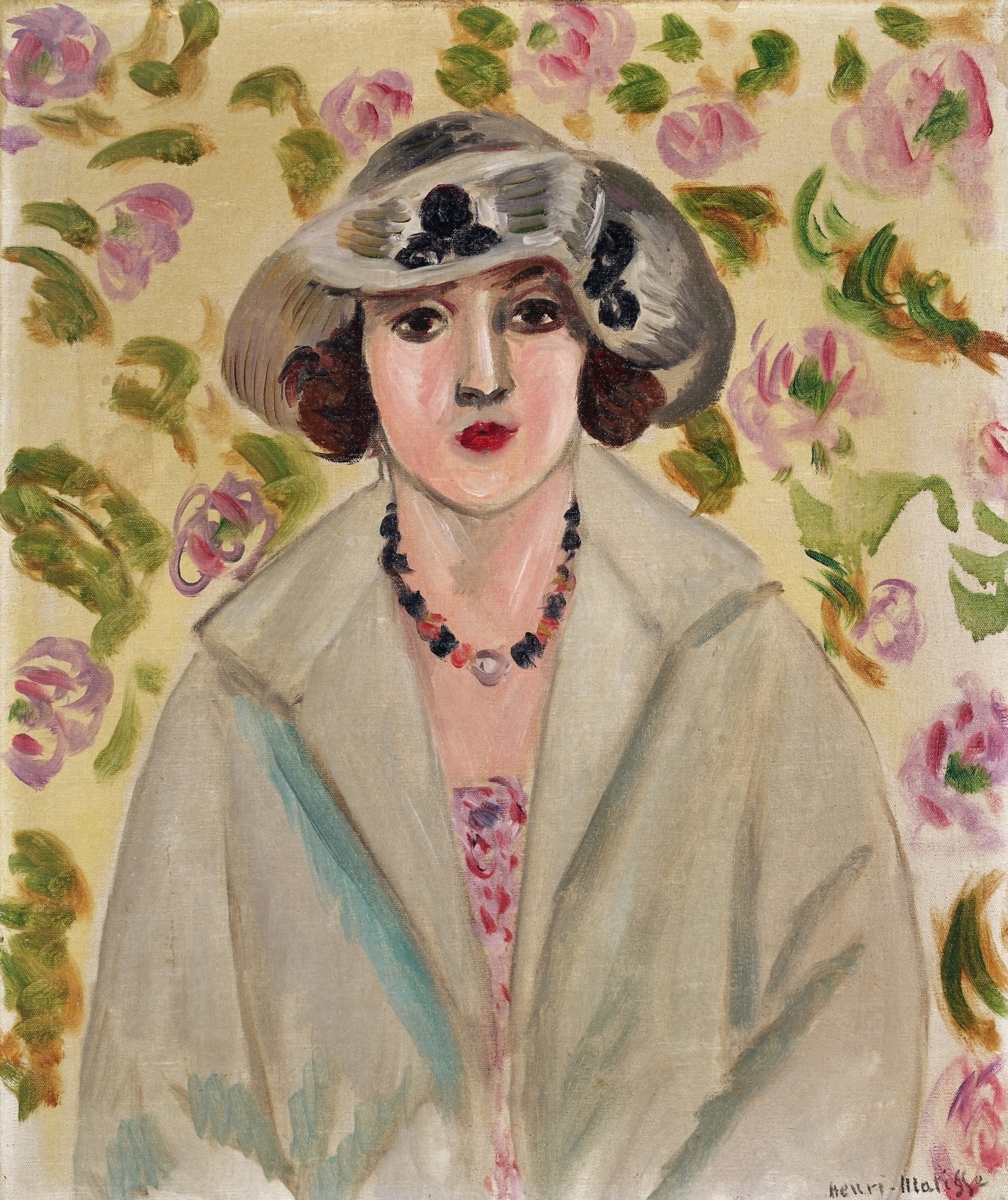 Jeune fille au chapeau de crin blanc by Henri Matisse, 1923