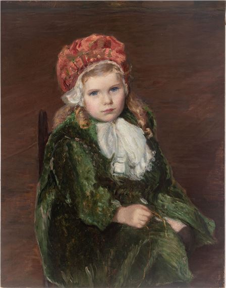 Lilla Cabot Perry | Portrait of a Girl in a Red Bonnet (2004) | MutualArt