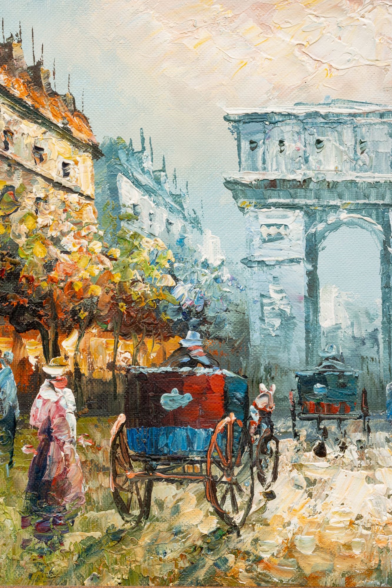 P Hunter | P. Hunter Oil on Canvas, Ca. Late 20th C., Parisian Street ...