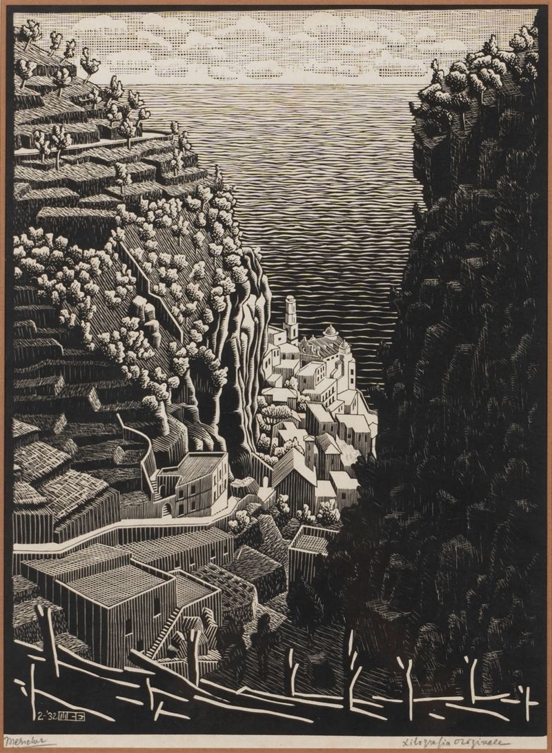 Atrani, Coast of Amalfi , 1932 - Maurits Cornelis Escher