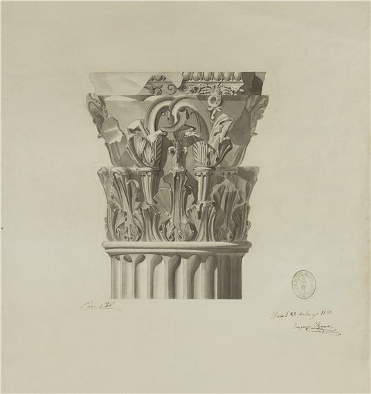 JOAQUÍN KRAMER ARNÁEZ Madrid (1842) / (1913) "Corinthian Capital", 1859 by Joaquín Kramer Arnáez, 1842