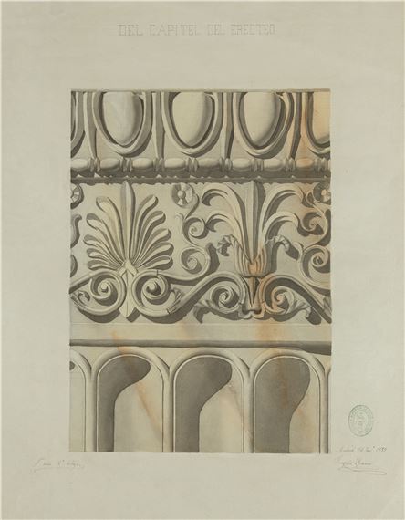 JOAQUÍN KRAMER ARNÁEZ Madrid (1842) / (1913) "From the capital of the Erechtheus", 1859 by Joaquín Kramer Arnáez, 1842