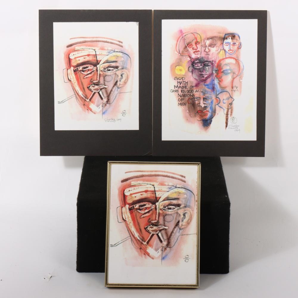 Charles Counts | 2 abstract portraits, 1994 / God Hath Made of One ...
