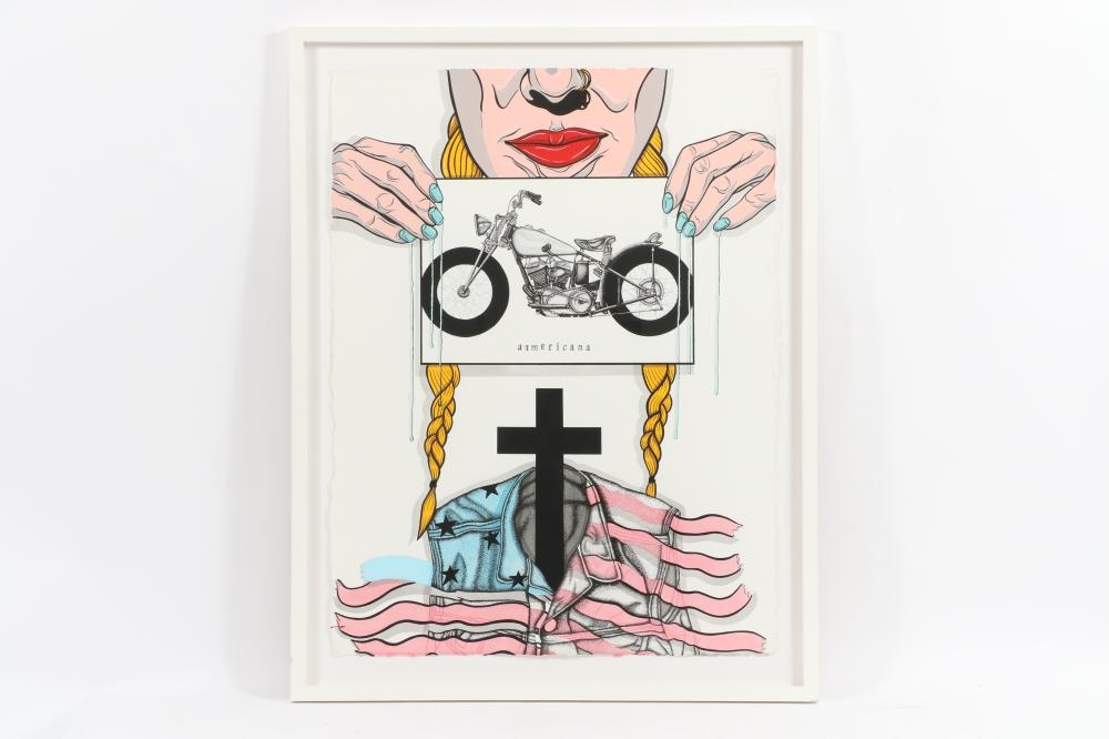 Artwork by Alex Ziv, Americana, 2012, Made of pen and ink on paper