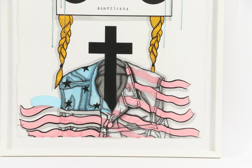 Artwork by Alex Ziv, Americana, 2012, Made of pen and ink on paper