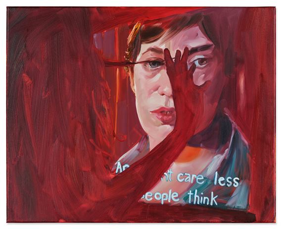 I Couldn’t Care Less What People Think by Jenna Gribbon, Executed in 2021