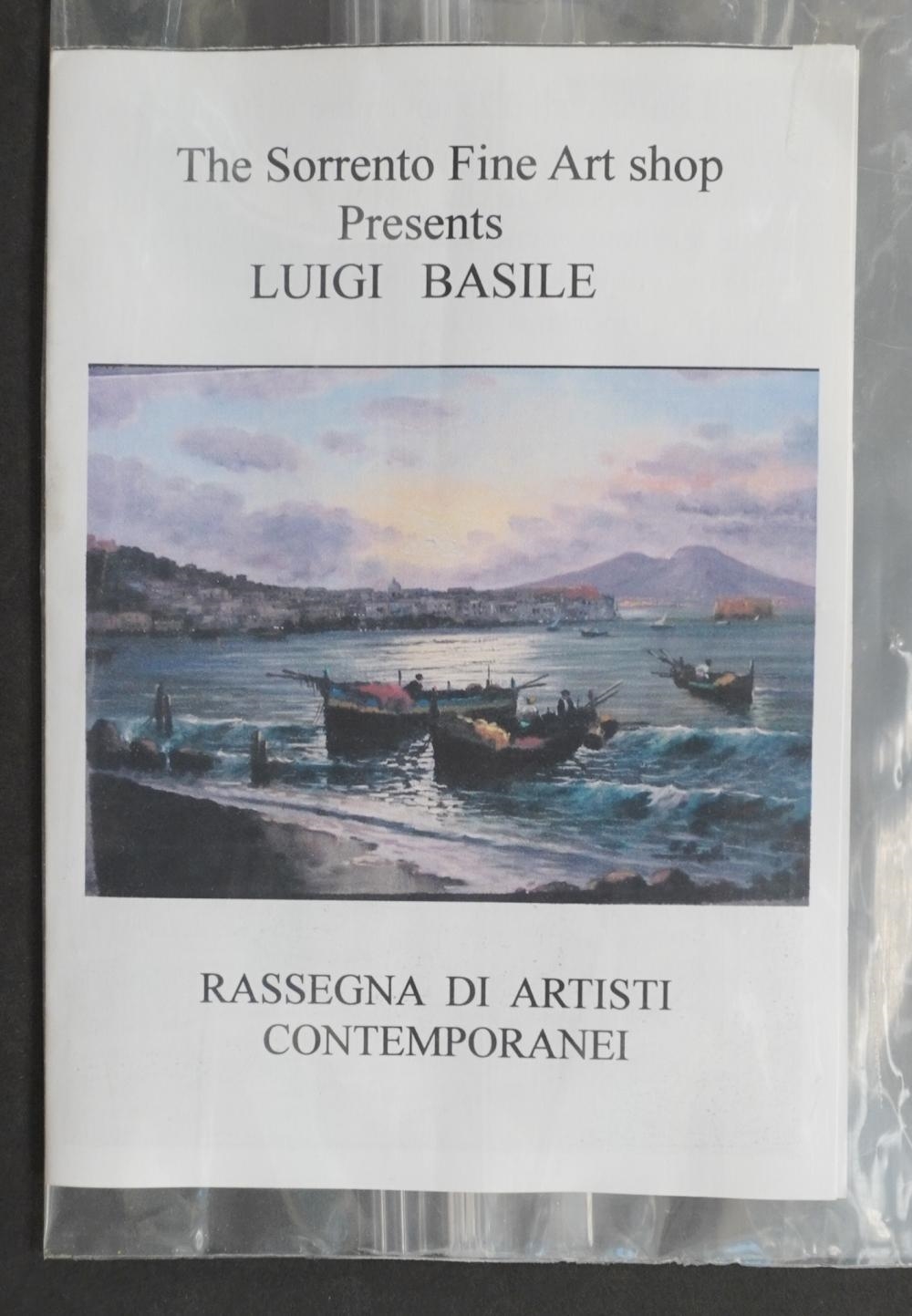 Artwork by Luigi Basile, Boats of the Italian Coast, Made of Oil on Canvas