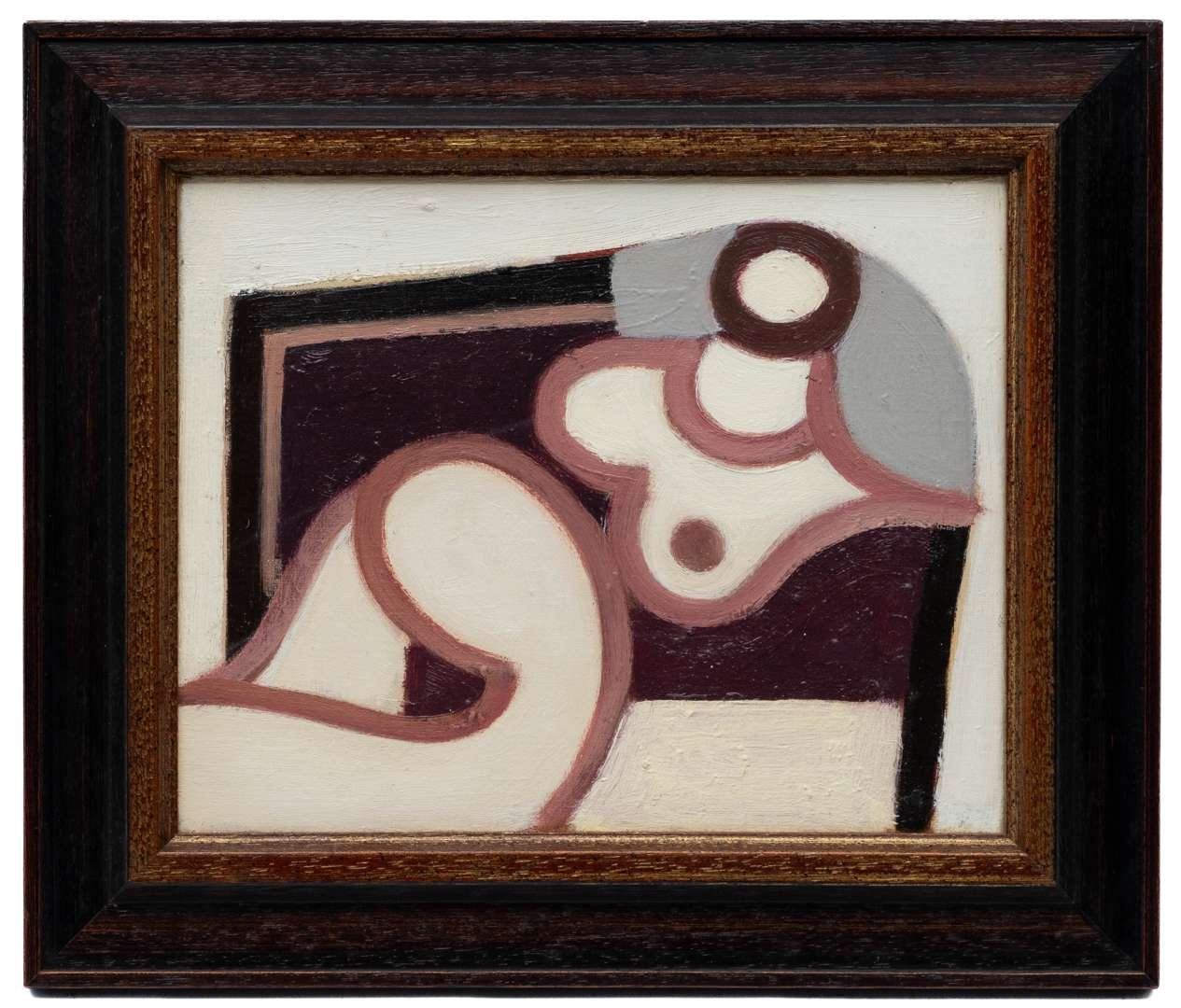 Artwork by Ed Dukkers, Op de bank, Made of olieverf op doek