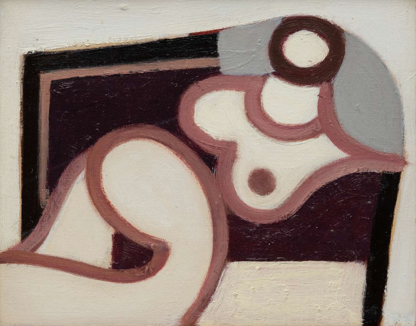 Artwork by Ed Dukkers, Op de bank, Made of olieverf op doek