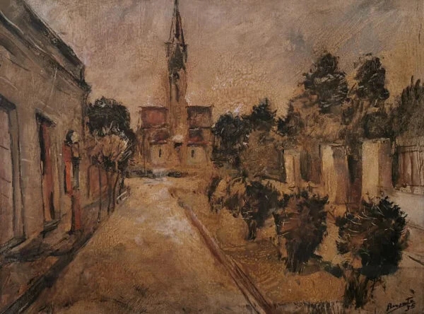 Artwork by Domingo Pronsato, PAISAJE, Made of Óleo sobre madera