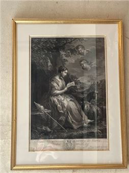 After Van LooSainte Geneviève, patron saint of Paris, dedicated to the KingEarly proof52.5 x 36 cm (view) - Charles-André van Loo
