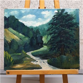 Ruisseau dans la vallée - Jos Besch