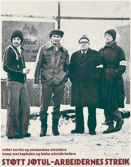 Støtt Jøtul-arbeidernes streik by Victor Lind, 1972