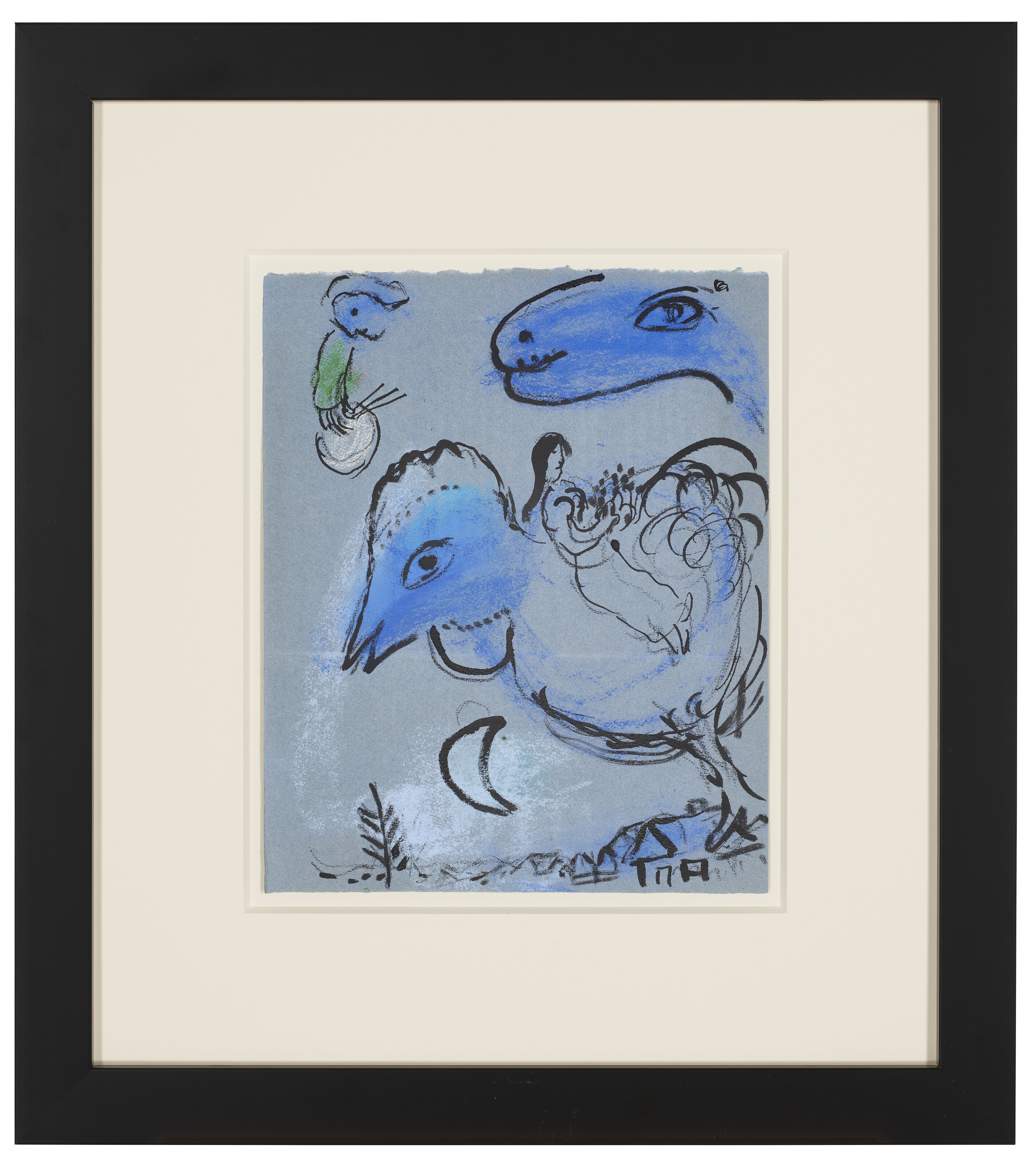 Marc Chagall | Esquisse pour Le coq bleu (1958 - 1960) | MutualArt