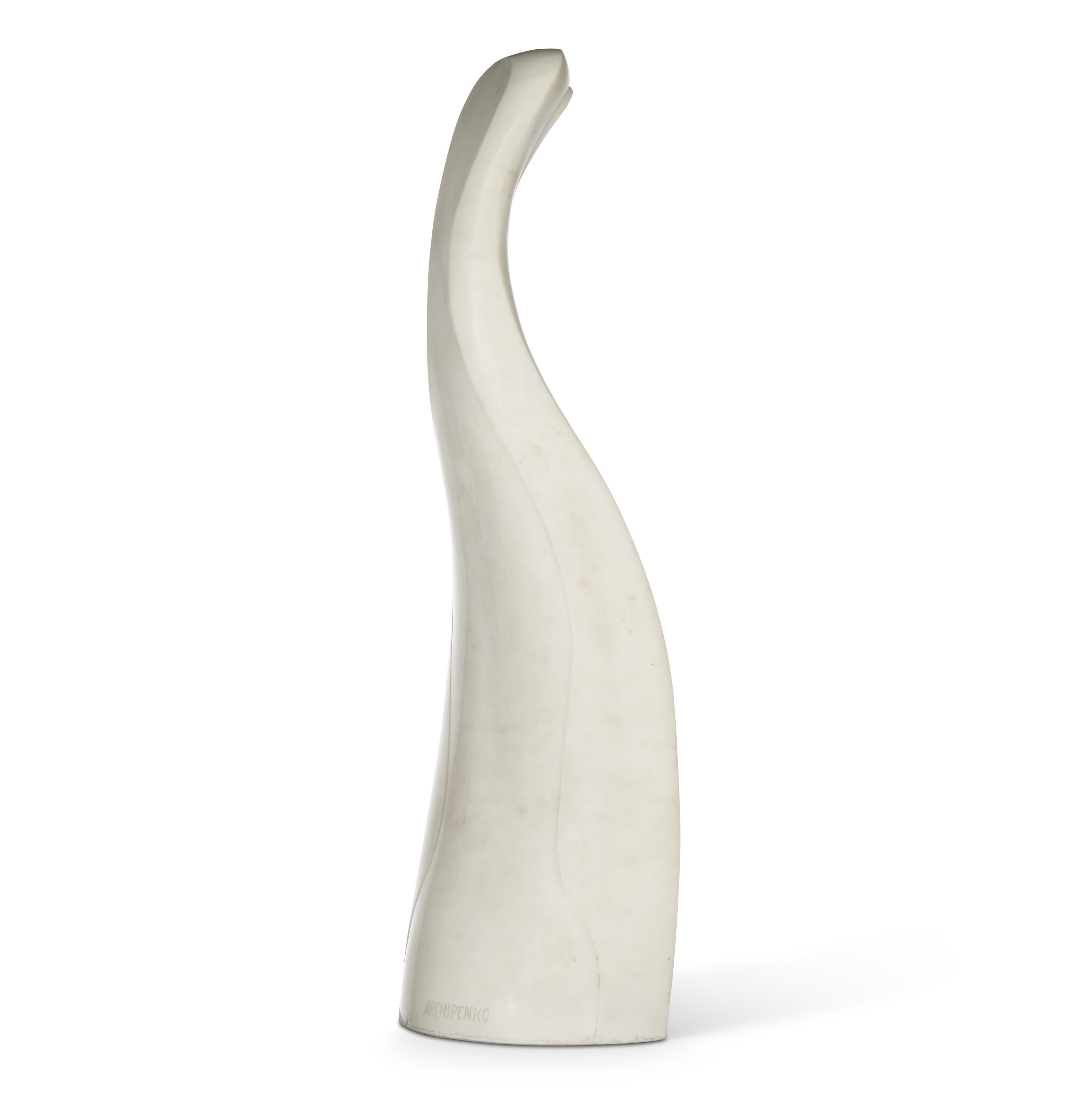 Artwork by Alexander Archipenko, Madonna, Made of white marble