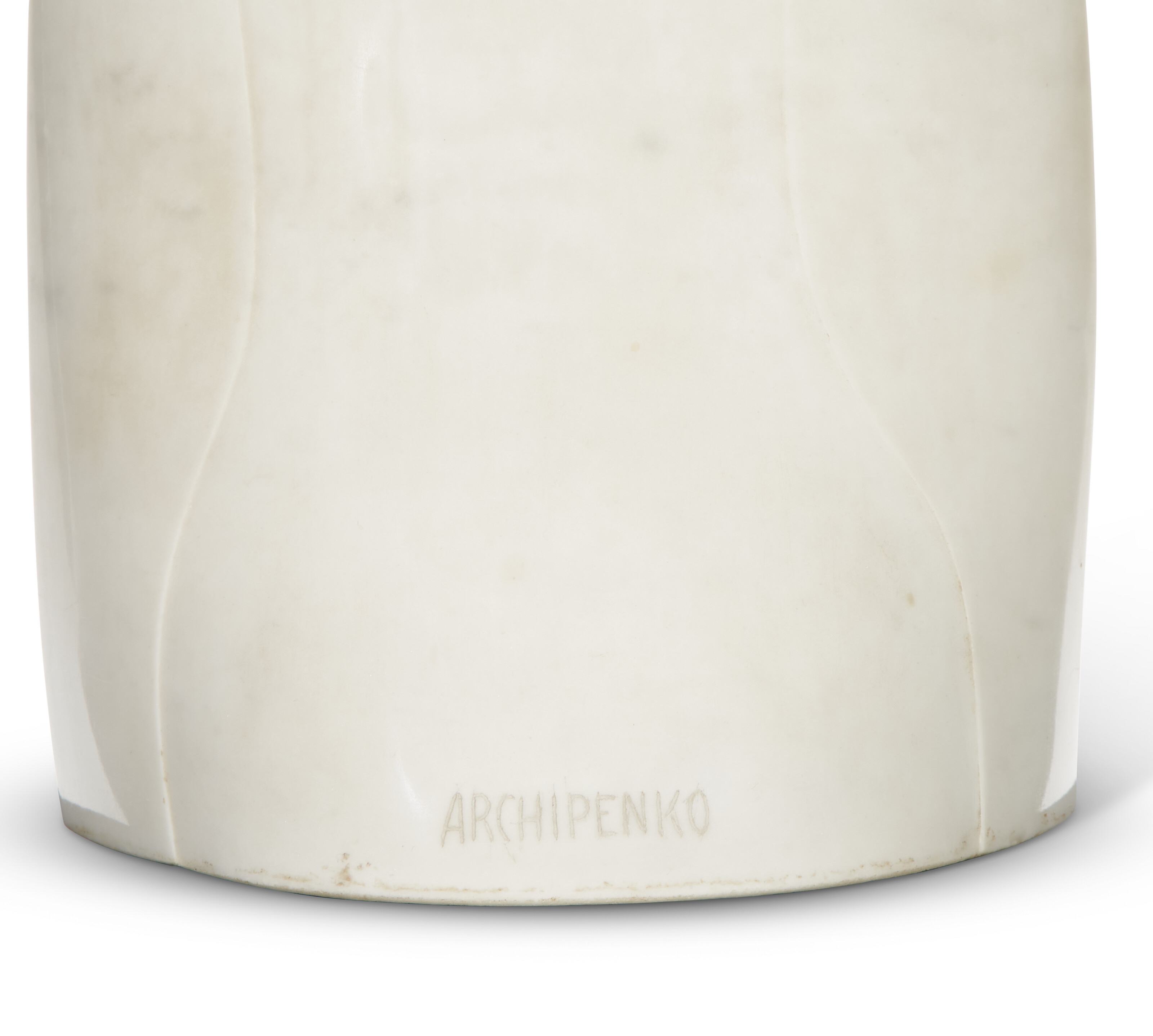 Artwork by Alexander Archipenko, Madonna, Made of white marble