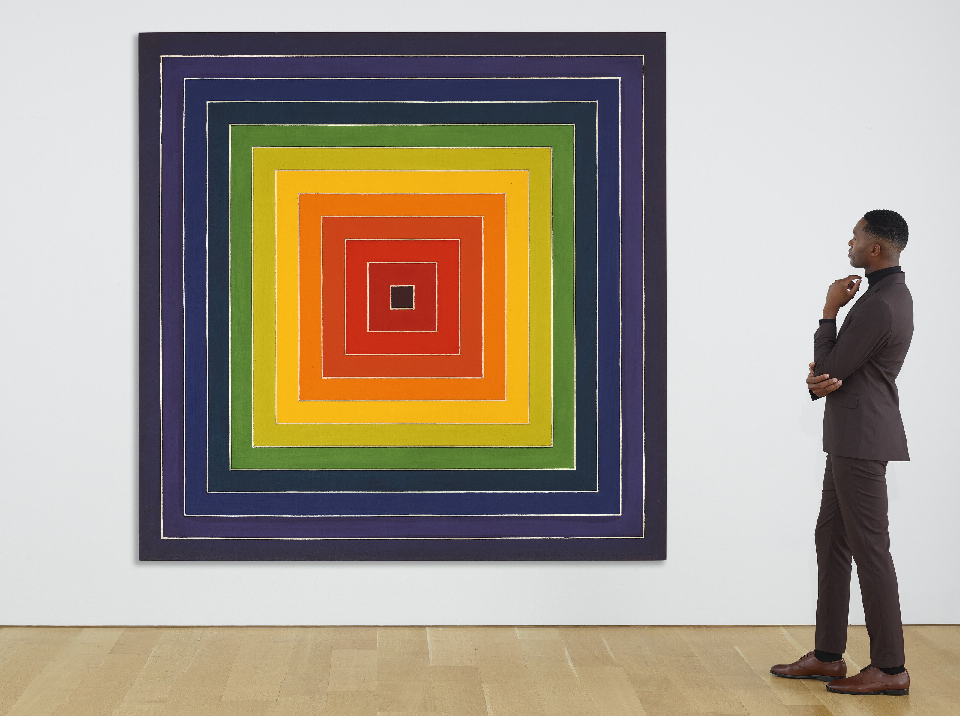 Artwork by Frank Stella, Untitled (Concentric Squares, Made of alkyd on canvas