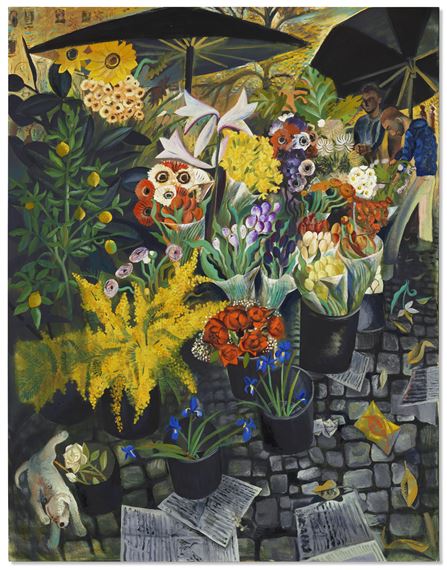 Flower Market by Louis Fratino, Painted in 2022