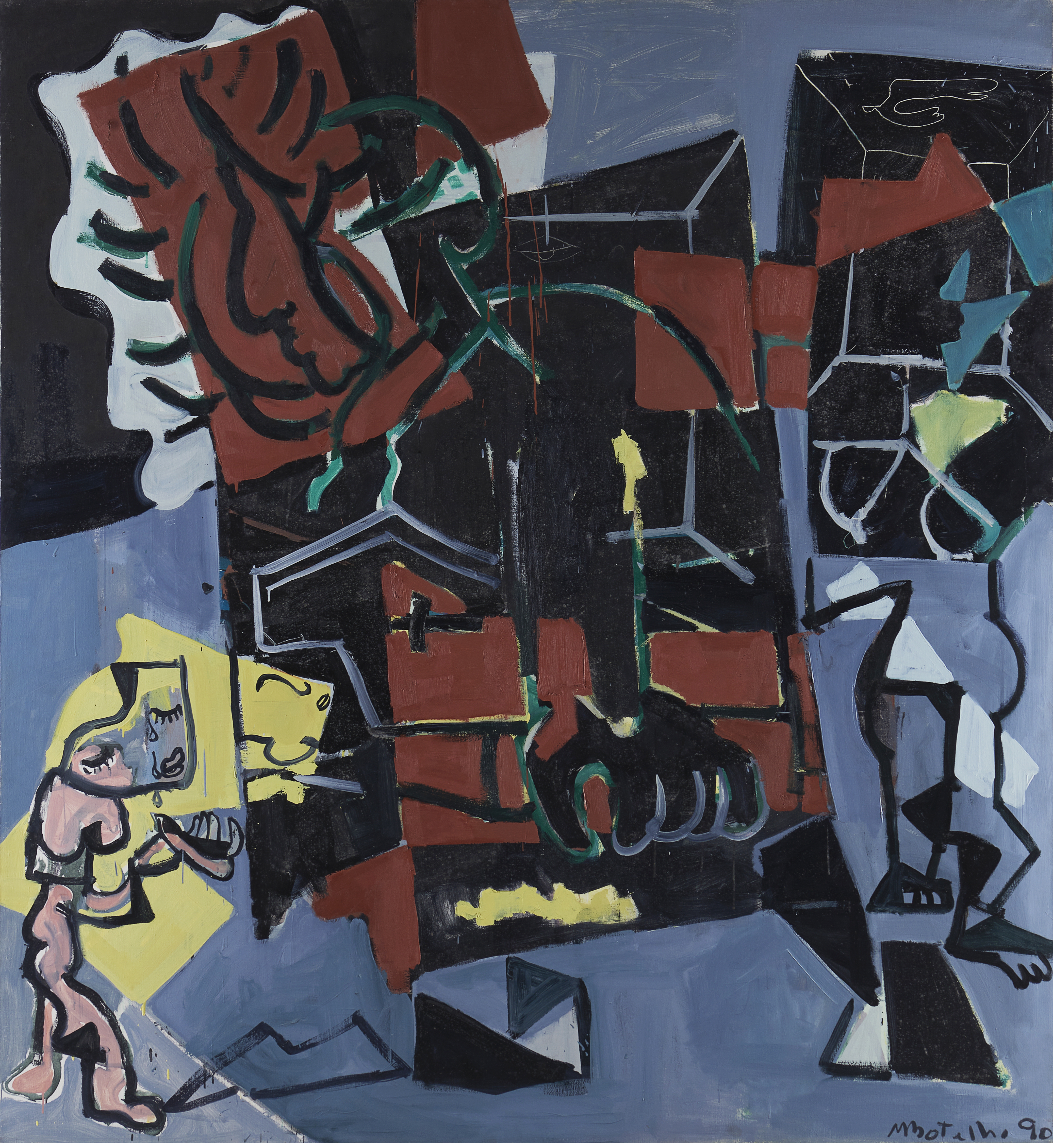 Artwork by Manuel Botelho, Burial, Made of Oil on canvas