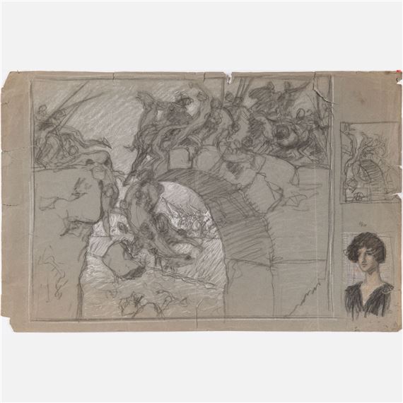 Alexander Rothaug | studies for a fight scene and portraits | MutualArt