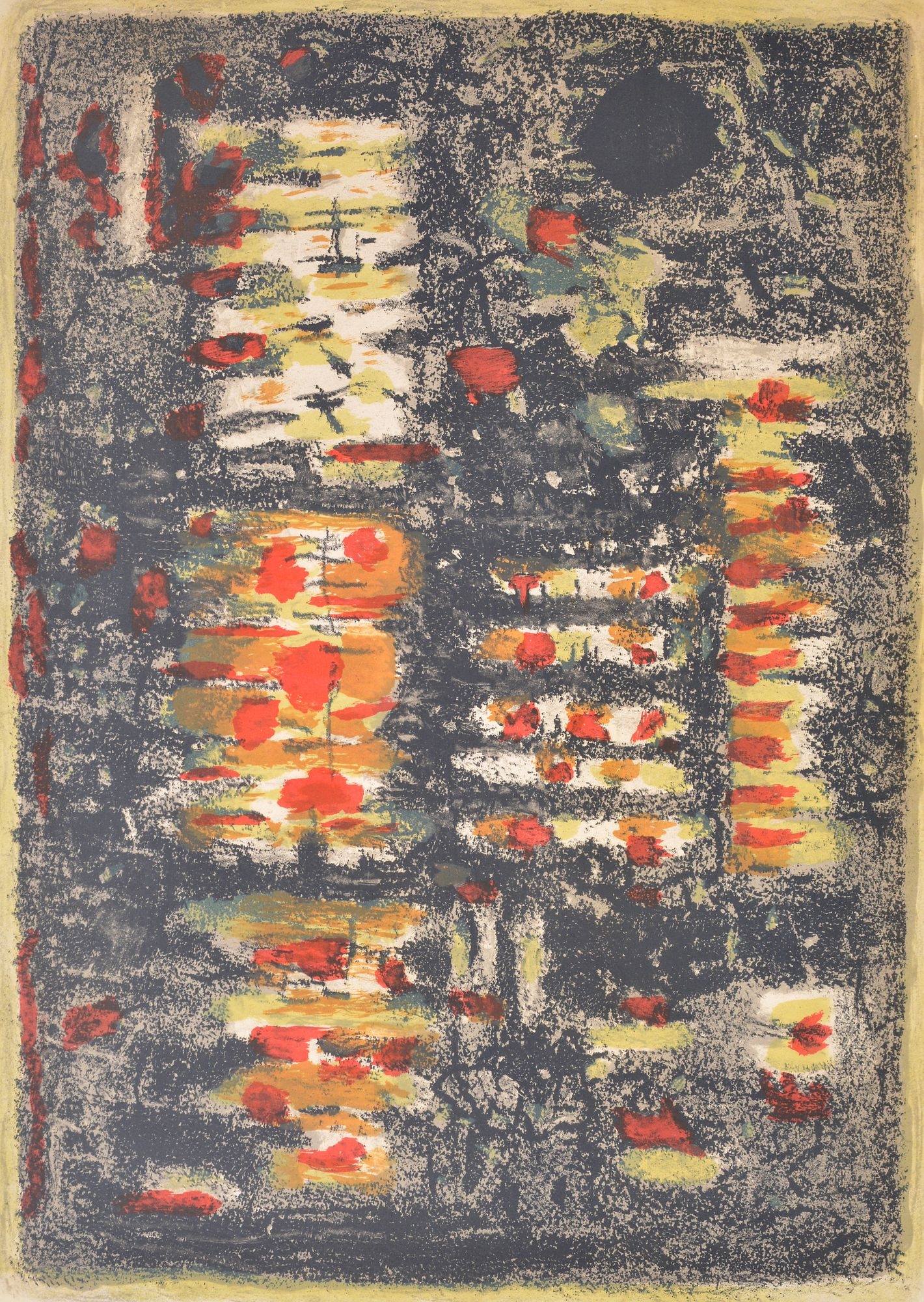 Artwork by Roger Bissière, Roger Bissiere LUMIERE DANS LA FORET Lithograph, Made of lithograph