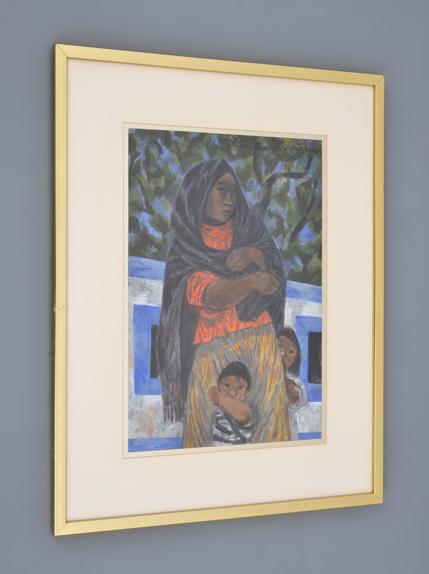 Fletcher Martin | Fletcher Martin Gouache Painting (1957) | MutualArt