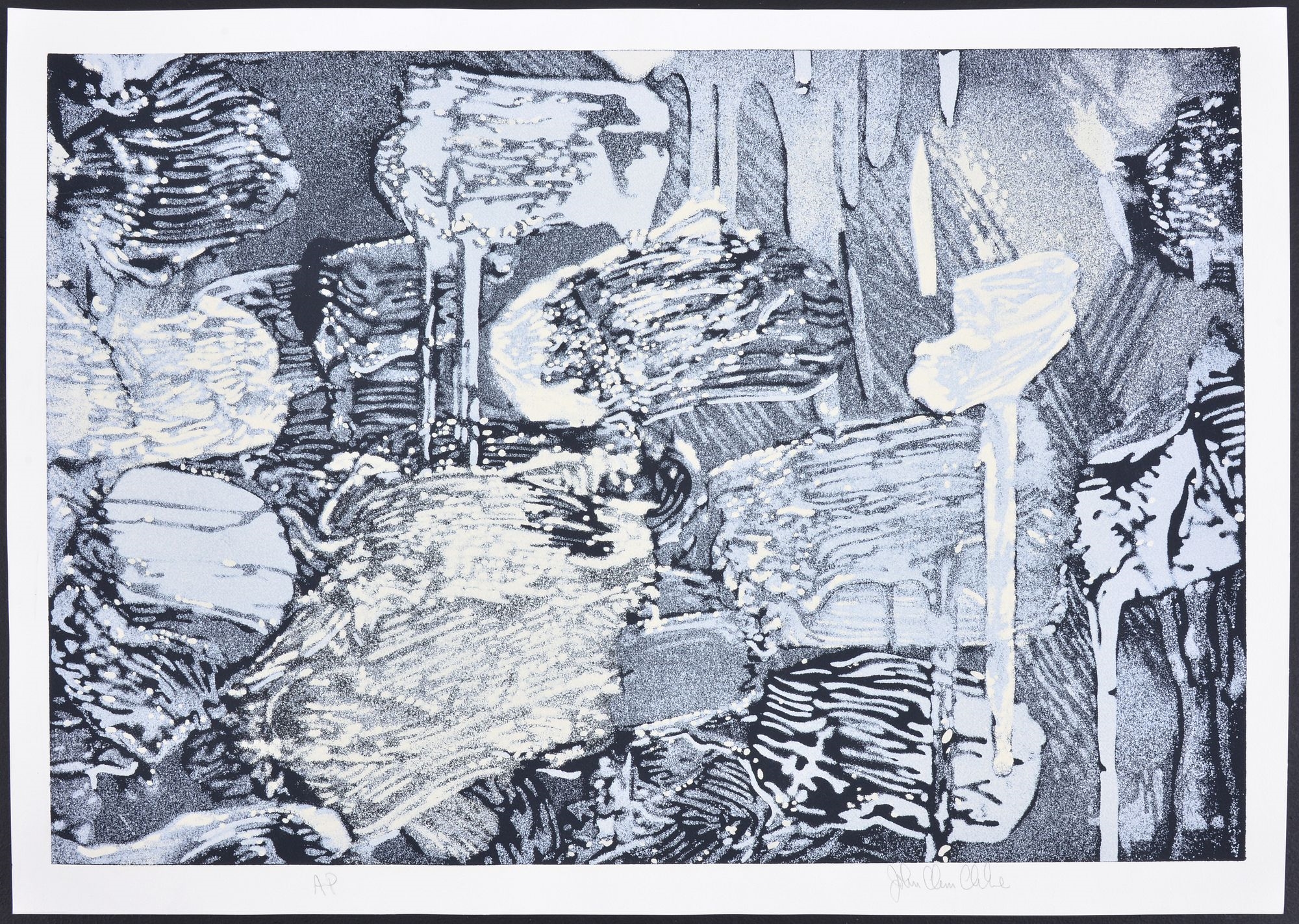 John Clem Clarke | John Clem Clarke Abstract Screenprint (1972) | MutualArt