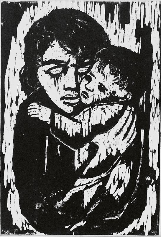 Artwork by Helena Scigala, Studium an der Hochschule für bildende und angewandte Kunst Berlin-Weißensee bei Arno Mohr, Made of Woodcut