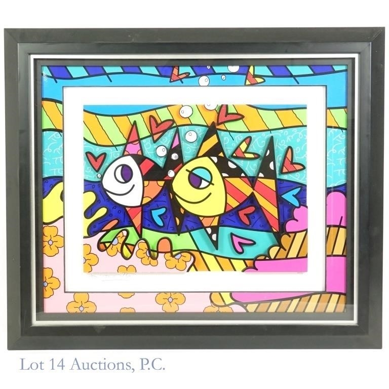 Romero Britto | Romero Britto Framed Follow Me Baby 2015 (2015) | MutualArt