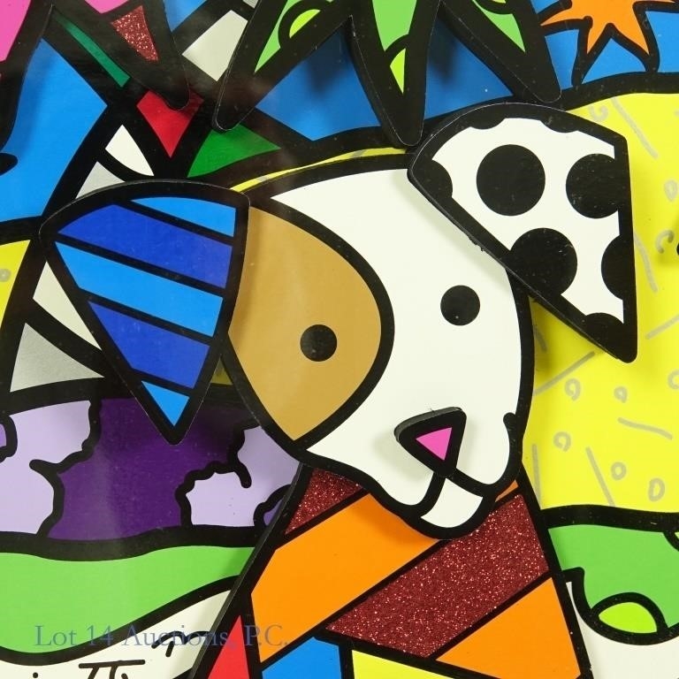 Romero Britto | Romero Britto Framed Lovely II 2017 (2017) | MutualArt