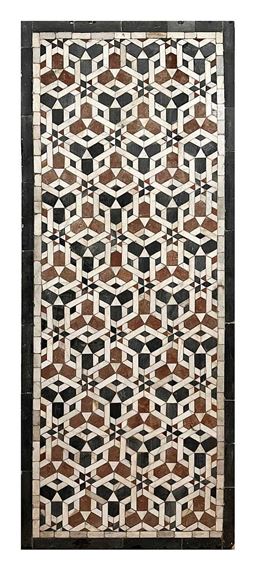 A 15TH / 17TH CENTURY OTTOMAN / MAMLUK GEOMETRIC MARBLE MOSAIC WALL PANEL, EGYPT by Egyptian School 17th Century, 15TH / 17TH CENTURY