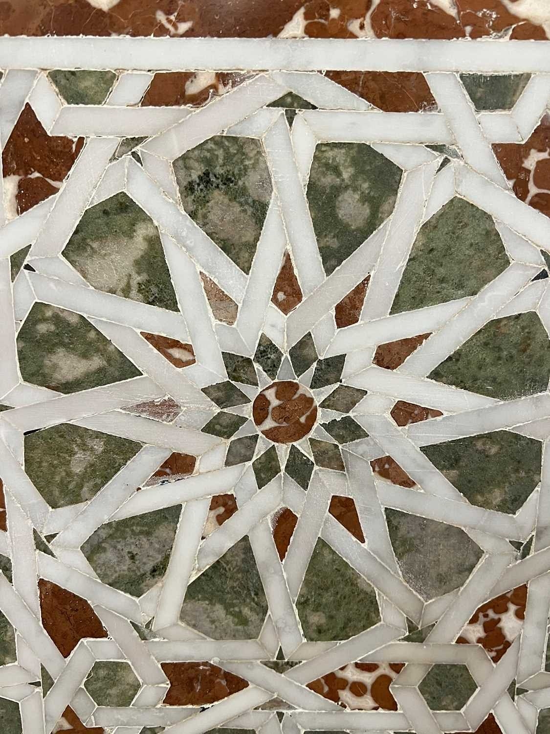 Artwork by Egyptian School 17th Century, A PAIR OF 15TH / 17TH CENTURY OTTOMAN / MAMLUK GEOMETRIC MARBLE MOSAIC WALL PANELS, EGYPT, Made of white tesserae with