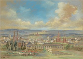 view over Wiesbaden - Adolf Presber