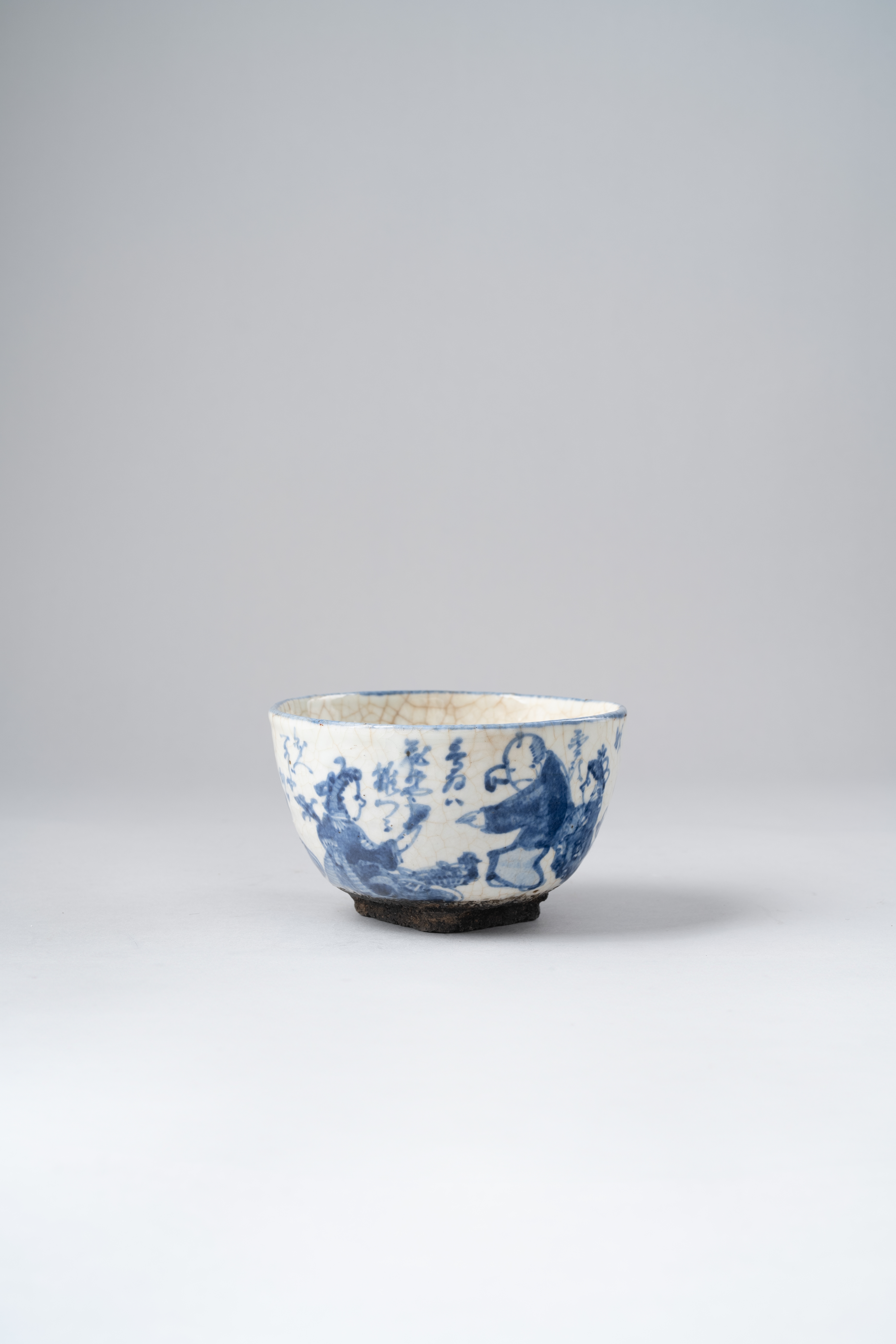 Artwork by Ogata Shuhei, A JAPANESE BLUE AND WHITE CHAWAN BY OGATA SHUHEI (1788-1839), Made of BLUE AND WHITE
