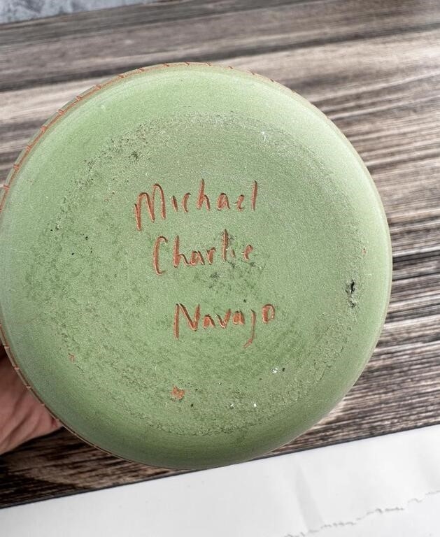 Michael Charlie | Michael Charlie Navajo Indian Seed Pot | MutualArt